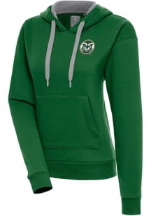 Antigua Colorado State Rams Womens Green Victory Hooded Sweatshirt