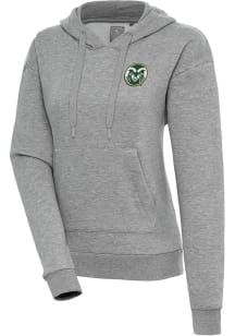 Antigua Colorado State Rams Womens Grey Victory Hooded Sweatshirt