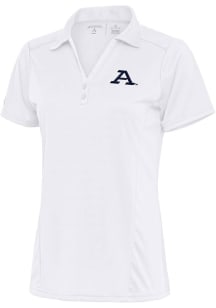 Antigua Akron Zips Womens White Tribute Short Sleeve Polo Shirt