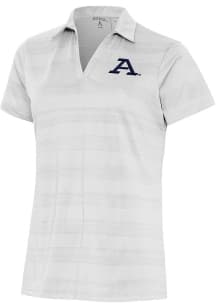 Antigua Akron Zips Womens White Compass Short Sleeve Polo Shirt
