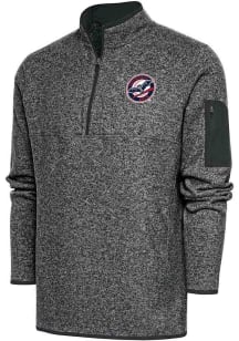 Antigua Louisville Bats Mens Grey Fortune Big and Tall 1/4 Zip Pullover