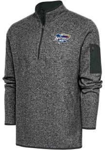 Antigua  Mens Grey Fortune Big and Tall Qtr Zip