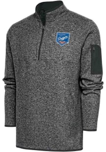 Antigua Oklahoma City Dodgers Mens Grey Fortune Big and Tall 1/4 Zip Pullover