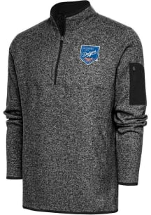 Antigua Oklahoma City Dodgers Mens Black Fortune Big and Tall 1/4 Zip Pullover