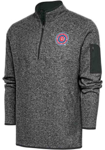 Antigua South Bend Cubs Mens Grey Fortune Big and Tall 1/4 Zip Pullover