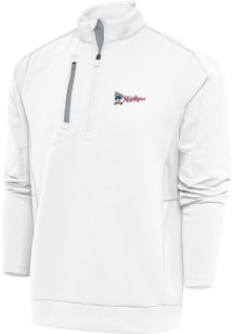 Antigua Frisco Rough Riders Mens White Generation Long Sleeve 1/4 Zip Pullover