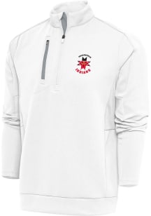 Antigua Indianapolis Indians Mens White Generation Long Sleeve 1/4 Zip Pullover