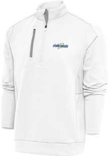 Antigua Omaha Storm Chasers Mens White Generation Long Sleeve 1/4 Zip Pullover