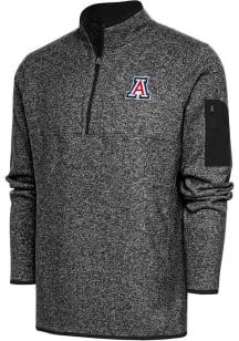 Antigua Arizona Wildcats Mens Black Fortune Long Sleeve 1/4 Zip Pullover