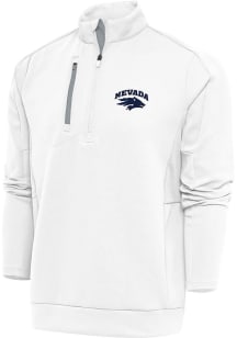 Antigua Nevada Wolf Pack Mens White Generation Long Sleeve 1/4 Zip Pullover