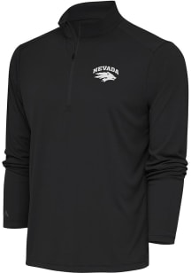 Antigua Nevada Wolf Pack Mens Charcoal Tribute Long Sleeve 1/4 Zip Pullover