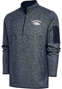 Antigua Nevada Wolf Pack Mens Navy Blue Fortune Long Sleeve 1/4 Zip Pullover