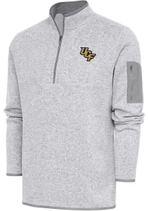 Antigua UCF Knights Mens Grey Fortune Long Sleeve 1/4 Zip Pullover