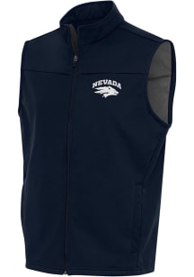 Antigua Nevada Wolf Pack Mens Navy Blue Links Golf Sleeveless Jacket
