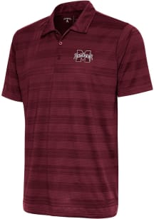 Antigua Mississippi State Bulldogs Mens Maroon Compass Short Sleeve Polo