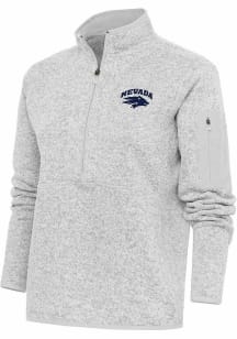 Antigua Nevada Wolf Pack Womens Grey Fortune 1/4 Zip Pullover