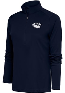 Antigua Nevada Wolf Pack Womens Navy Blue Tribute 1/4 Zip Pullover