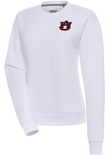 Antigua Auburn Tigers Womens White Victory Crew Sweatshirt