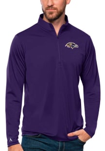 Antigua Baltimore Ravens Mens Purple Tribute Long Sleeve 1/4 Zip Pullover