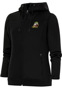Antigua Oregon Ducks Womens Black Protect Long Sleeve Full Zip Jacket