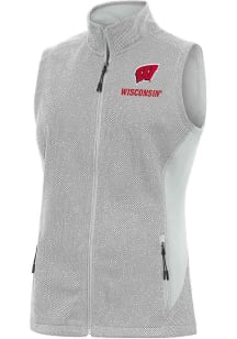 Antigua Wisconsin Badgers Womens Grey Course Vest