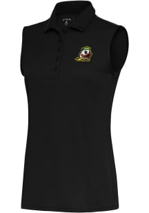 Antigua Oregon Ducks Womens Black Tribute Polo Shirt
