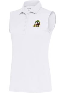 Antigua Oregon Ducks Womens White Tribute Polo Shirt