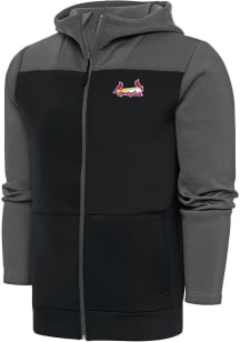 Antigua Springfield Cardinals Mens Grey Protect Long Sleeve Full Zip Jacket
