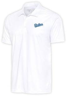 Antigua Tulsa Drillers Mens White Tribute Short Sleeve Polo