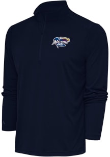 Antigua  Mens Navy Blue Tribute Long Sleeve Qtr Zip Pullover