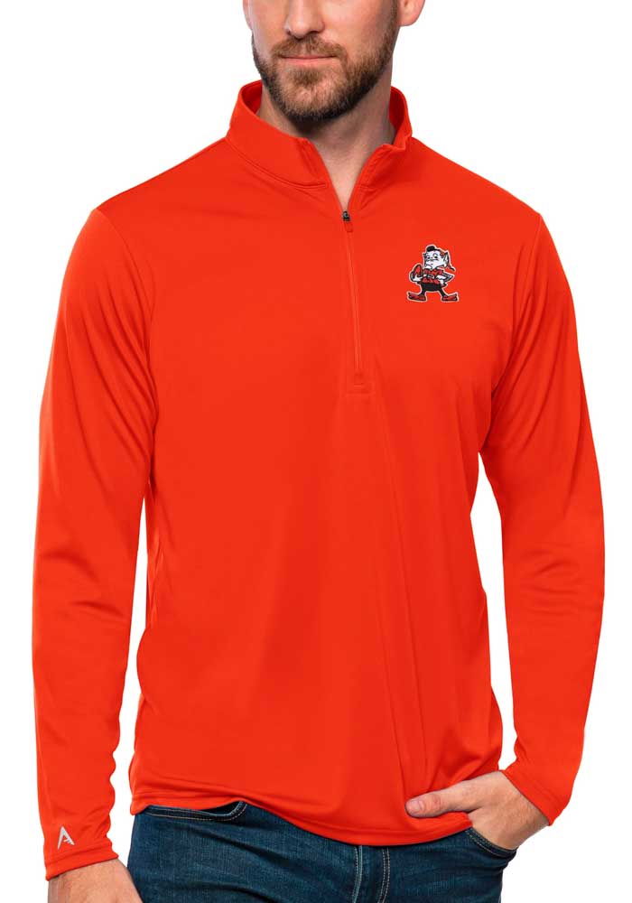 Antigua Cleveland Browns Mens Orange Tribute Pullover Jackets