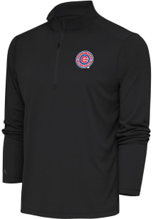 Antigua South Bend Cubs Mens Grey Tribute Long Sleeve 1/4 Zip Pullover