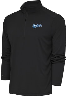 Antigua Tulsa Drillers Mens Grey Tribute Long Sleeve Qtr Zip Pullover