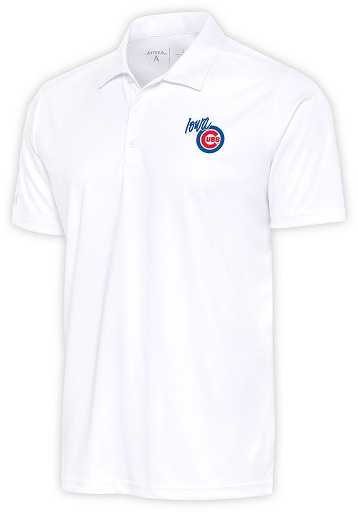 Men's Antigua White Iowa Cubs Tribute Polo