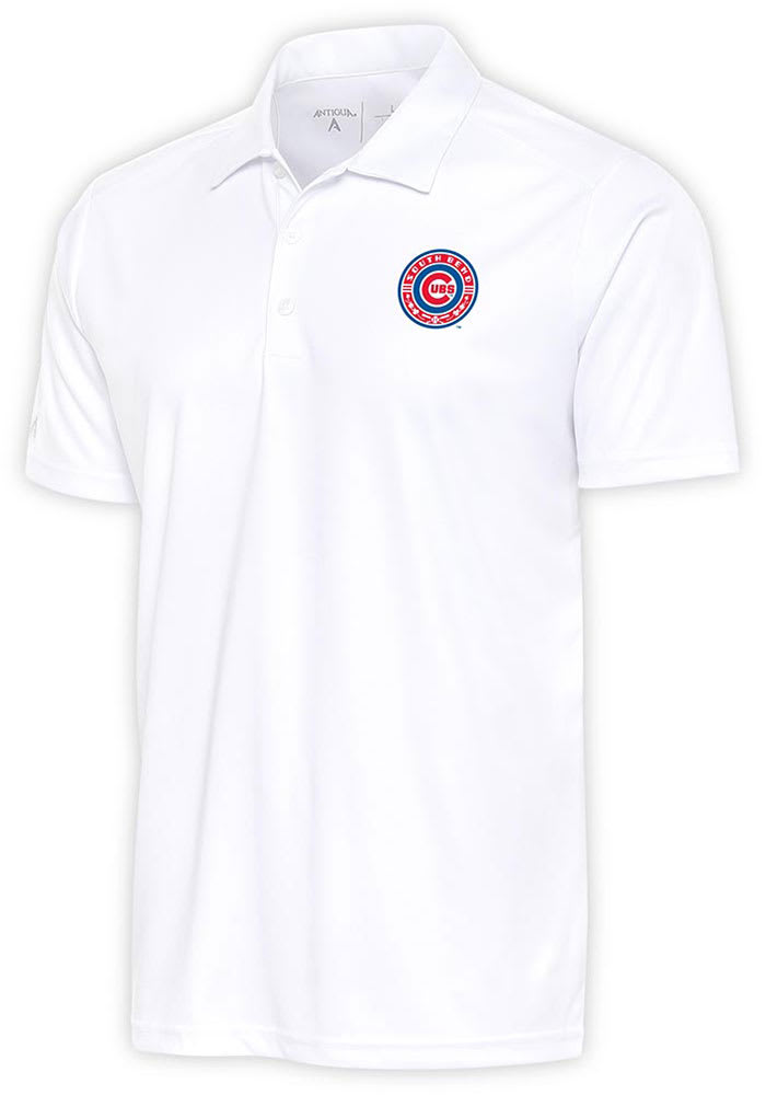 South Bend Cubs Antigua White Tribute Big and Tall Polo