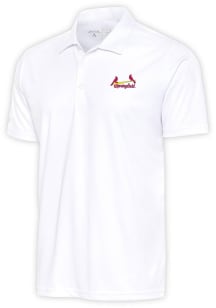 Antigua Springfield Cardinals White Tribute Big and Tall Polo