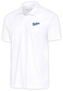 Antigua Tulsa Drillers White Tribute Big and Tall Polo