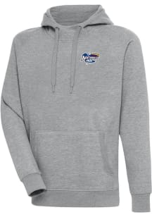 Antigua  Mens Grey Victory Long Sleeve Hoodie