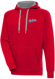Antigua Tulsa Drillers Mens Red Victory Long Sleeve Hoodie