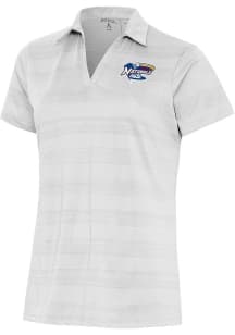 Antigua  Womens White Compass Short Sleeve Polo Shirt