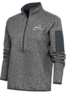 Antigua Akron RubberDucks Womens Grey Fortune Qtr Zip