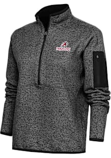Antigua Arkansas Travelers Womens Black Fortune Qtr Zip