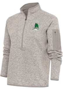 Antigua Dayton Dragons Womens Oatmeal Fortune 1/4 Zip Pullover