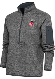 Antigua Indianapolis Indians Womens Grey Fortune 1/4 Zip Pullover