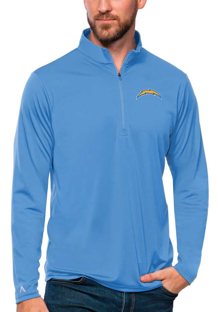 Antigua Los Angeles Chargers Mens Blue Tribute Pullover Jackets