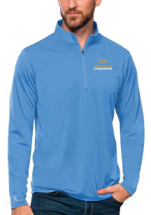 Antigua Los Angeles Chargers Mens Blue Tribute Long Sleeve 1/4 Zip Pullover
