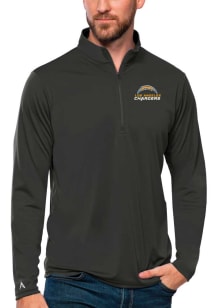 Antigua Los Angeles Chargers Mens Grey Tribute Long Sleeve 1/4 Zip Pullover