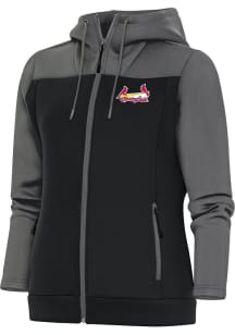 Antigua Springfield Cardinals Womens Grey Protect Long Sleeve Full Zip Jacket
