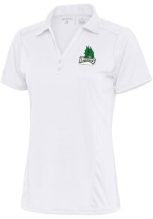 Antigua Dayton Dragons Womens White Tribute Short Sleeve Polo Shirt