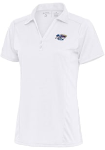 Antigua  Womens White Tribute Short Sleeve Polo Shirt